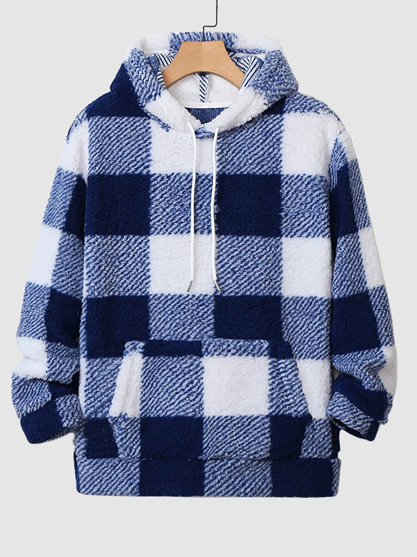 Danny - Klassieke Herfst Geruite Fleece Hoodie voor Mannen