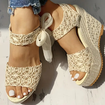 Helena - Chique Sleehaksandalen met Elegante Strik voor Vrouwen