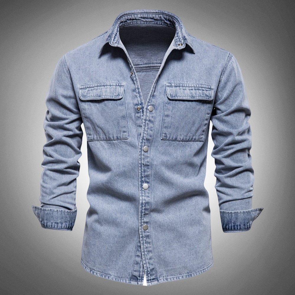 Darwin - Trendy Slim Fit Denim Overhemd voor Heren
