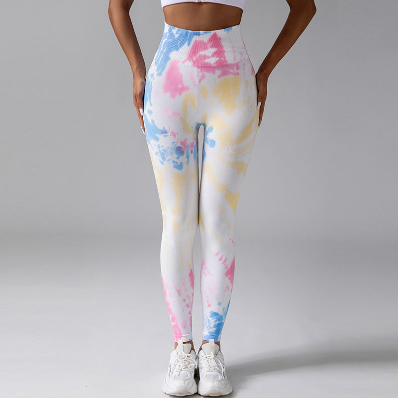 Alice - Comfortabele Tie Dye Scrunch Ademende Leggings voor Vrouwen
