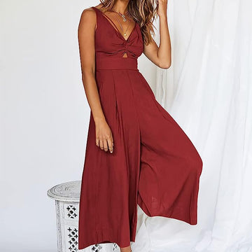 April - Elegante Jumpsuits met V-hals voor Vrouwen