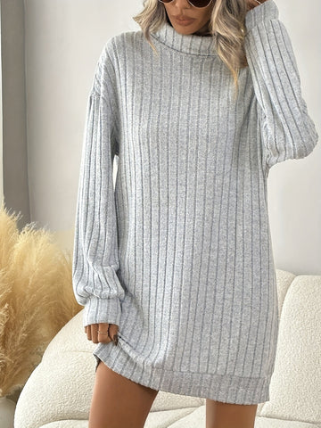 Raya - Chique Herfst Mini Jurk met Coltrui voor Vrouwen