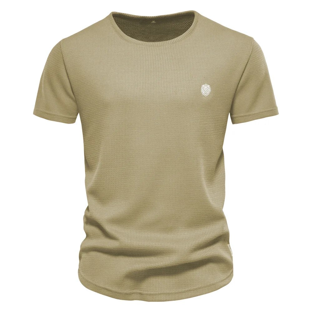 Daan - Ademend T-shirt met Wafelstructuur voor Heren