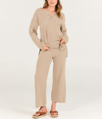 Cecelia - Chique Herfst Oversized Gebreide Losse Slouchy Trui Set voor Vrouwen