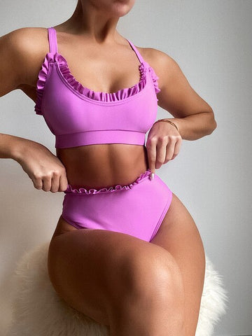 Lotte - Stijlvolle Bikini Set met Hoge Taille voor Vrouwen