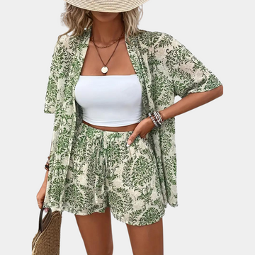 Yen - Comfortabele Groene Tweedelige Zomerset voor Vrouwen