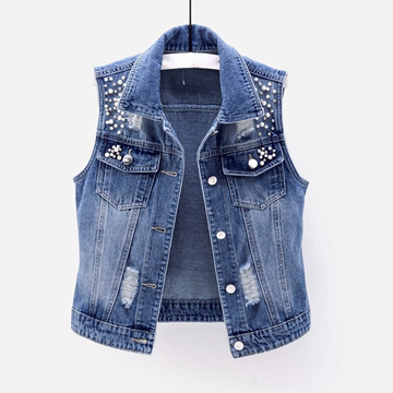 Ella - Versierde Denim Jas voor de Lente/Zomer voor Vrouwen