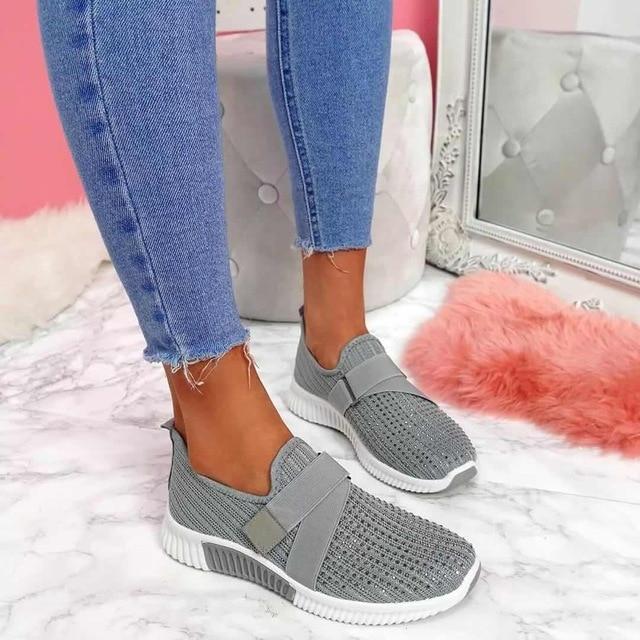 Nica - Slip-On Dames Sneakers met Klittenband