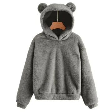 Shane - Streetwear Herfst Stijlvolle Bear Hoodie voor Vrouwen