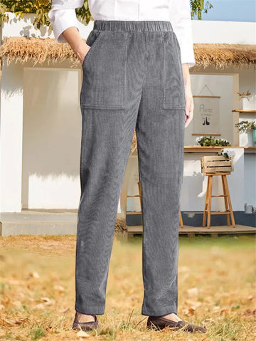 Jillian - Casual Herfst Effen Corduroy Broek voor Vrouwen