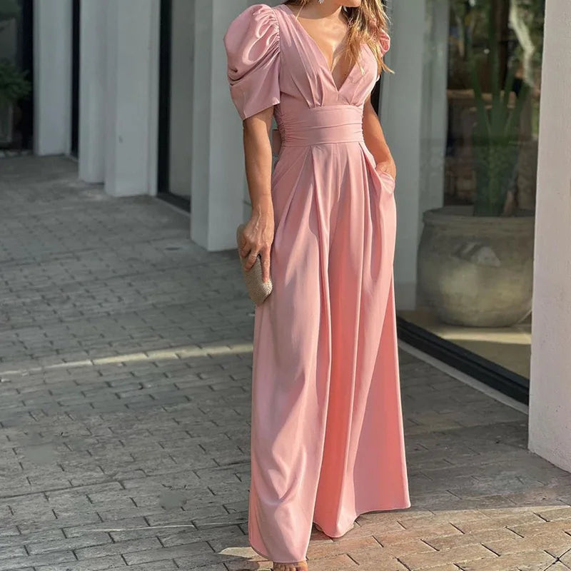 Patty - Elegante Jumpsuit met Korte Mouwen voor Vrouwen