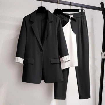 Luna - Chique Herfst 3-Delig Blazer Pak voor Vrouwen