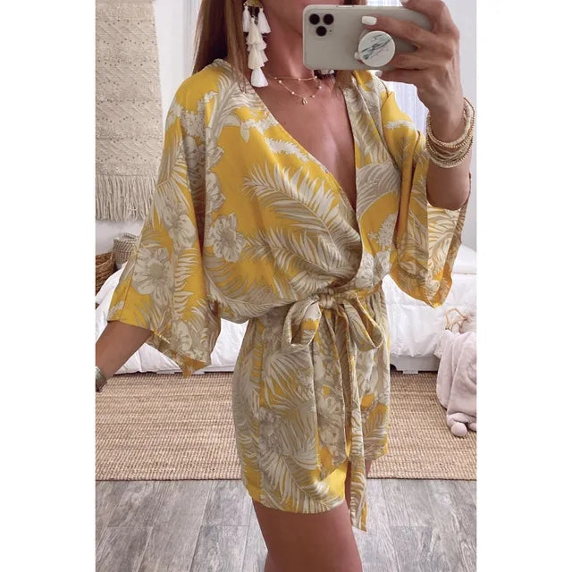 Nina - Stijlvolle Zomer Jumpsuit met V-hals voor Vrouwen