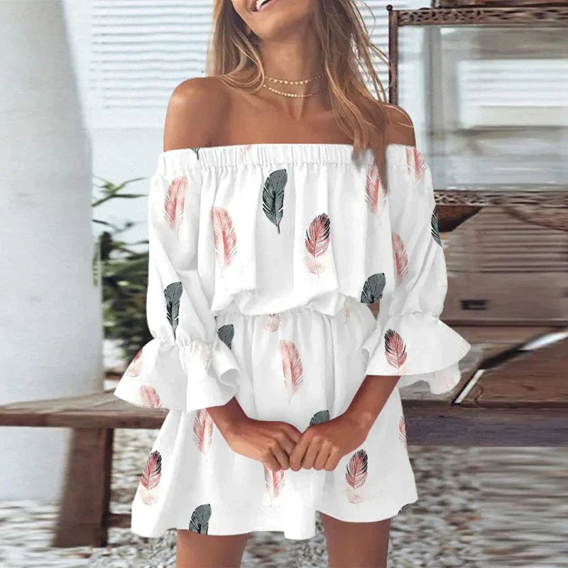 Margaret - Stijlvolle Off Shoulder Jurk voor Dames - Zomer