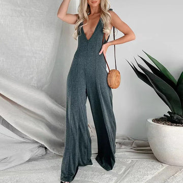Maggie - Jumpsuit met Diepe V-Hals voor Dames