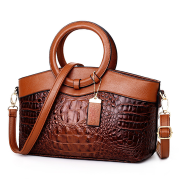 Leah - Geëmbosseerde Vintage Leren Tas voor Vrouwen
