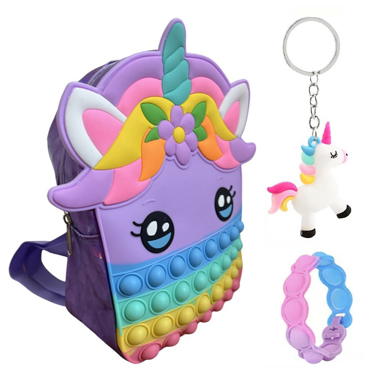Layla - 3-Pack Paarse Fidget Toys Pop It Set